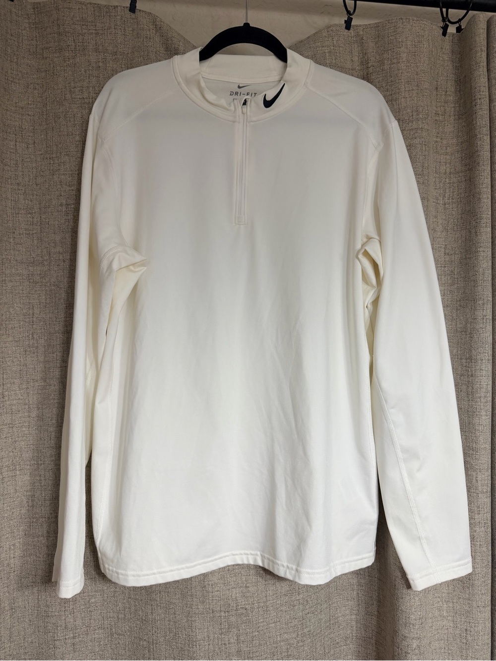 Nike Men’s Dri-FIT Long Sleeve Quarter-Zip Pullover - White